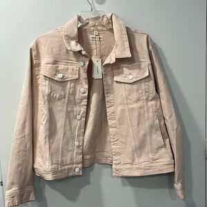 Warp + Weft Jean jacket in blush color, “Rosewater” size 3X, NWT